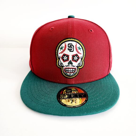 New Era San Diego Padres Cinco de Mayo 59FIFTY Fitted Hat Size 7 3/4 - Picture 1 of 8